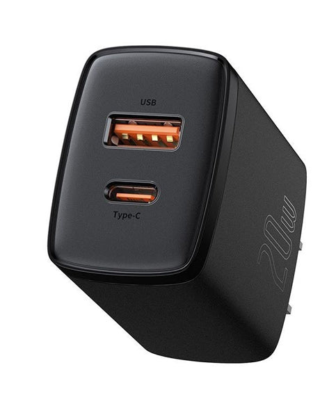 Baseus Compact Quick Charger U+C 20W CN Black Baseus Compact Quick Charger U+C 20W CN Black